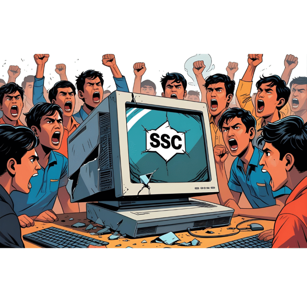 Illustration of SSC system failure and student frustration